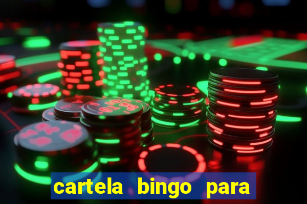 cartela bingo para cha de cozinha imprimir gratis